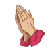 —Pngtree—cartoon hand drawn red prayer_5424887